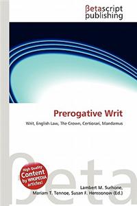 Prerogative Writ
