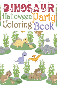Dinosaur Halloween Party Coloring Book