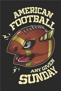 American Football Any Given Sunday Notebook