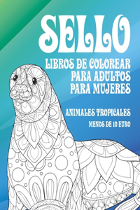 Libros de colorear para adultos para mujeres - Menos de 10 euro - Animales tropicales - Sello