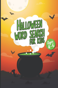 Halloween Word Search For Kids ages 4-6