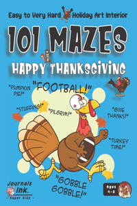 Thanksgiving Maze Book for Kids Ages 4-8