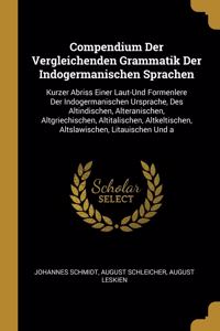 Compendium Der Vergleichenden Grammatik Der Indogermanischen Sprachen