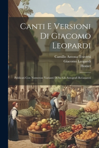 Canti E Versioni Di Giacomo Leopardi