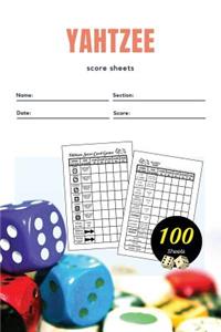 Yahtzee Score Sheets