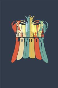 London Crown Notebook Journal - 6 x 9 inches - 120 Pages - 60 Blanked and Lined sheets