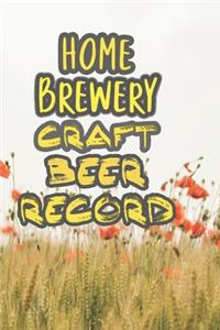Home Brewery Craft Beer Record