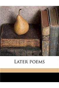 Later Poems