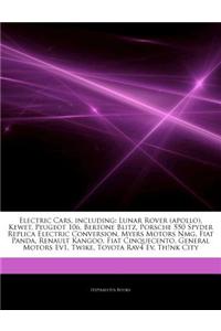 Articles on Electric Cars, Including: Lunar Rover (Apollo), Kewet, Peugeot 106, Bertone Blitz, Porsche 550 Spyder Replica Electric Conversion, Myers M