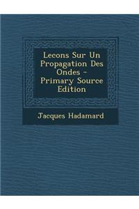 Lecons Sur Un Propagation Des Ondes - Primary Source Edition