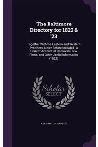 Baltimore Directory for 1822 & '23