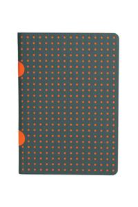 Grey on Orange / Grey on Orange Paper-Oh Cahier Circulo B7 Lined