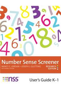 Number Sense Screener(tm) (Nss(tm)) User's Guide, K-1, Research Edition