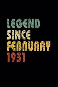 Legend Since February 1931