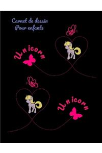 Carnet de dessin pour enfants Unicorn