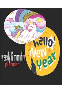 Hello new year 2020 Planner Weekly and Monthly