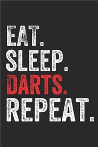 Eat Sleep Darts Repeat Sports Notebook Gift