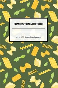 COMPOSITION NOTEBOOK Pasta