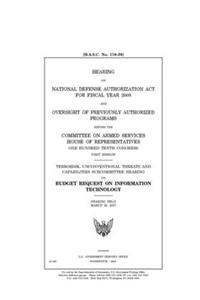 Hearing on National Defense Authorization Act for Fiscal Year 2008 and oversight of previously authorized programs