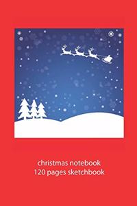 christmas notebook 120 pages sketchbook