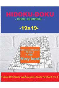 Hidoku-Doku - Cool Sudoku -19x19- 50 Easy + 50 Medium + 50 Hard + 100 Very Hard