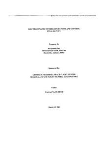 Electrodynamic Tether Operations and Control