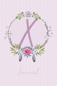 Beautiful Bohemian Style Journal with Initial
