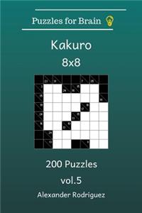 Puzzles for Brain Kakuro- 200 Puzzles 8x8 vol. 5