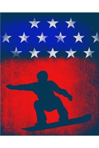 Snowboarding USA College Ruled Composition Notebook - Blank Lined Paper Journal