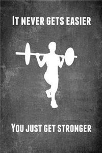 It Never Gets Easier You Just Get Stronger