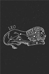 Leo Zodiac Lined Notebook Journal
