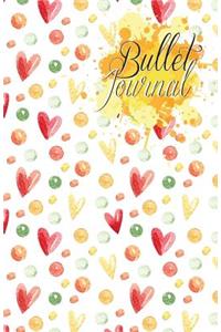 Bullet Journal: Sweet Heart Patterns: Notebook, Bullet Journal Dotted Grid, 100 Pages (5.5 X 8.5)