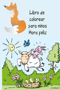 Libro de colorear para niños Hora feliz