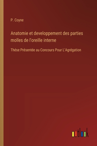 Anatomie et developpement des parties molles de l'oreille interne