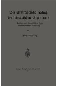 Der strafrechtliche Schutz des literarischen Eigentums nach deutschem und österreichischem Rechte in rechtsvergleichender Darstellung