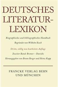 Deutsches Literatur-Lexikon, Band 2, Bremer - Davidis