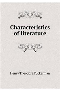 Characteristics of literature