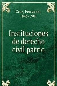 Instituciones de derecho civil patrio