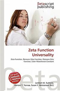 Zeta Function Universality