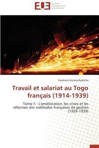 Travail Et Salariat Au Togo Français (1914-1939)