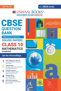 Oswaal CBSE Chapterwise & Topicwise Question Bank Class 10 Mathematics Standard Book (For 2023-24 Exam)