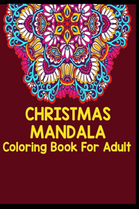 Christmas mandala coloring book for adult