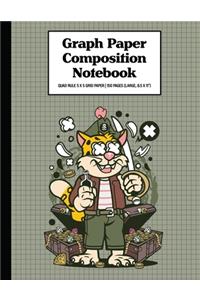Graph Paper Composition Notebook Quad Rule 5x5 Grid Paper - 150 Sheets (Large, 8.5 x 11