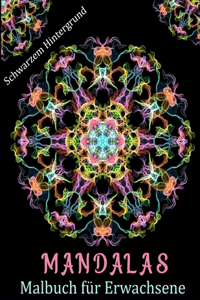 Mandalas Malbuch für Erwachsene Schwarzer Hintergrund