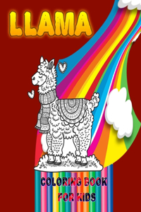 Llama Coloring Book For Kids