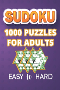 Sudoku 1000 Puzzles for Adults - Easy to Hard