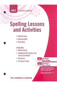 Elements of Language: Spelling Lesson Activities Grade 8
