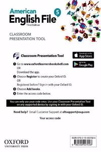 American English File Level 5 Classroom Presentation Tool Access Card
