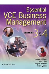 Essential Vce Business Management Units 3 and 4 Book