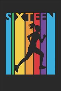 Running Notebook for 16 Year Old Boys and Girls - Colorful Running Journal - 16th Birthday Gift for Runner Diary